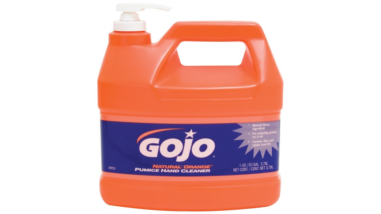 Limpiador de manos aroma a naranja con arena pomez - hand cleaner gojo natural orange hand cleaner w/ pumice 1 gal gojo industries