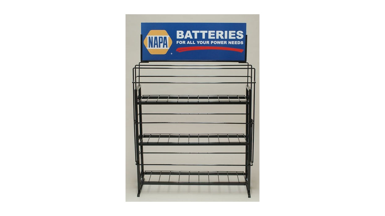 Battery display / storage racks napa batteries