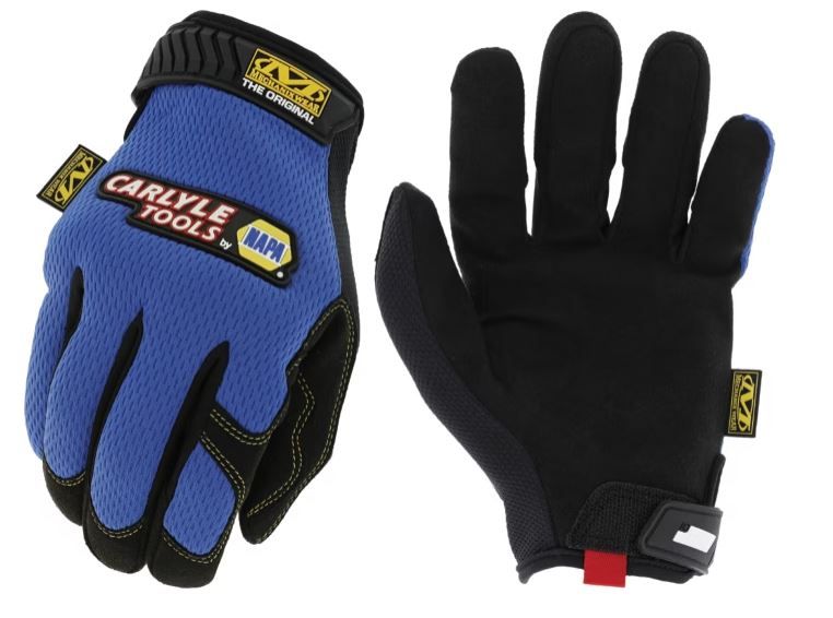 Guantes de desgaste mechanix, azul y negro con carlyle tools logo - tamaño xl