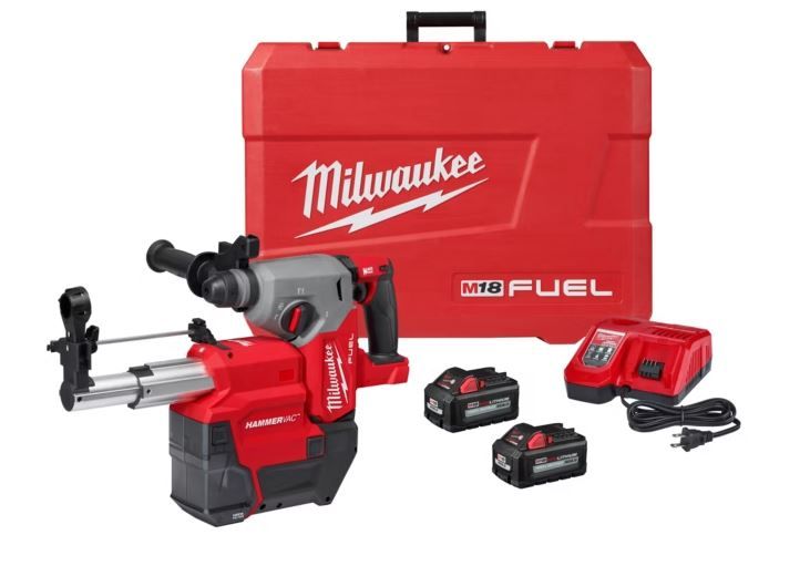 Milwaukee tool m18 fueltm 1" sds plus martillo rotativo con kit de extracción de polvo