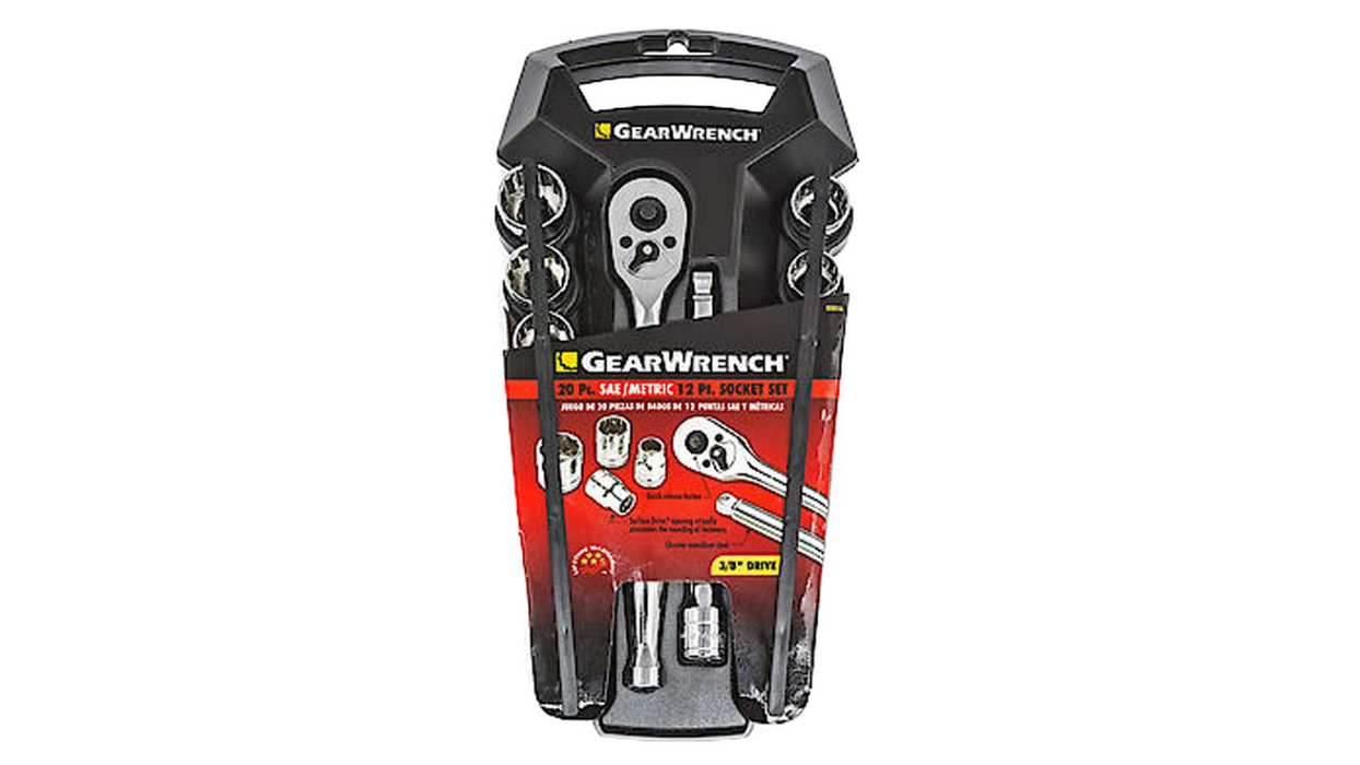 Juego de llaves gearwrench 20 pc. 3/8 in. drive sae & metric 12 point socket set