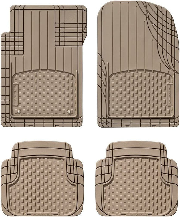 Juego de alfombras termoplástico universal weathertech 4 piezas, beige.