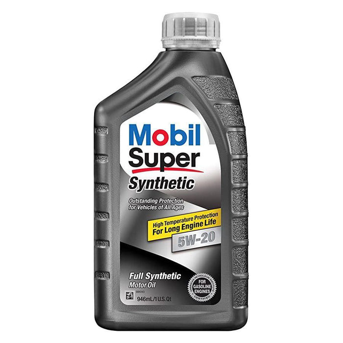 Mobil super synthetic 5w-20, aceite sintetico para motores gasolina, garantiza proteccion contra el desgaste, la corrosion, excelente propiedades limpieza prologando la vida util de tu motor.