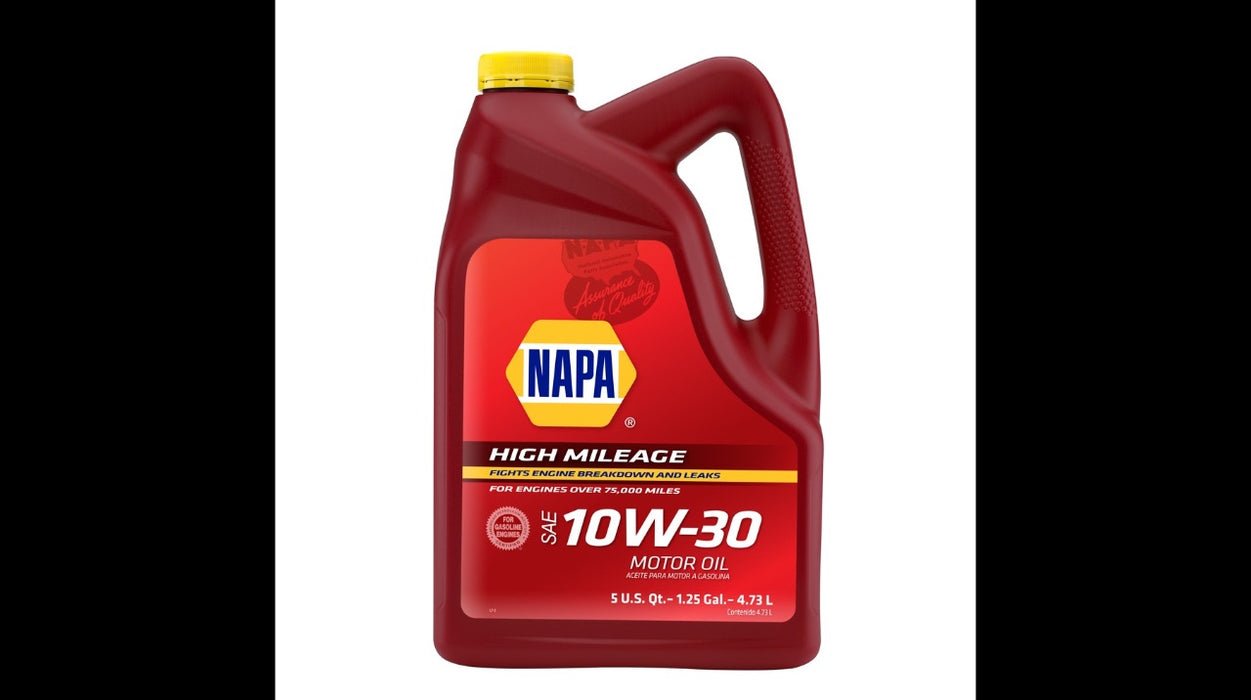 Lubricante napa high mileage 10w30 motor oil - 5 qt